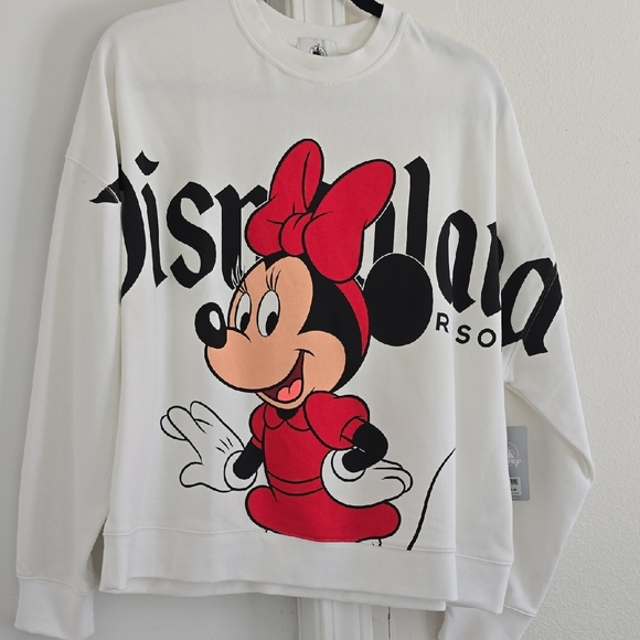 Disney Sweaters - Disney White and Red Minnie Mouse Crew Neck Sweater